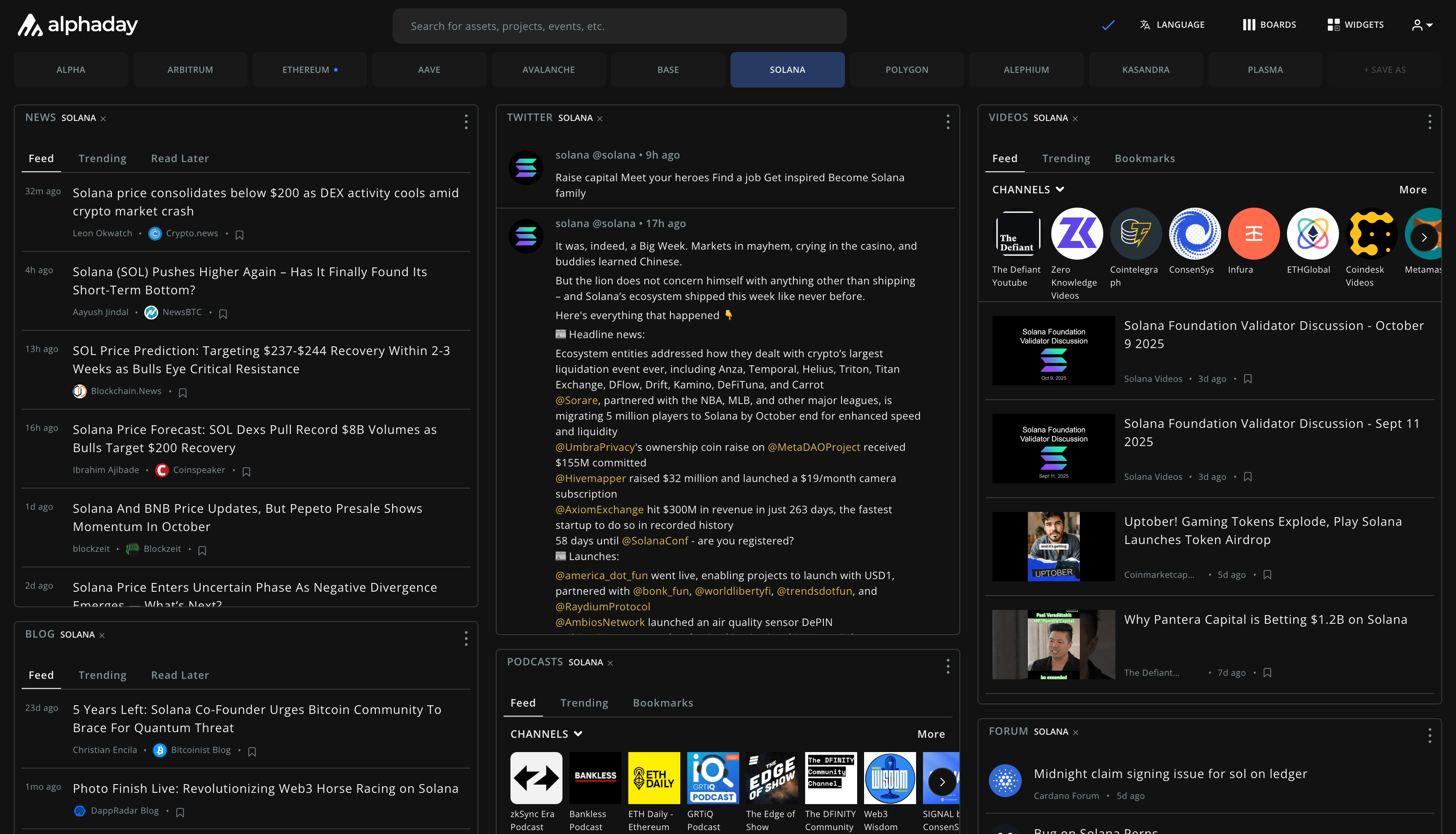 Web3 dashboard